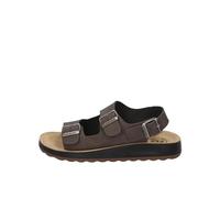 Fly Flot Altopascio, Sandalias de Hombre de Imitación Piel con Tres Hebillas Ajustables, Plantilla de Cuero, Zapatillas T.Moro, 45 EU, T Moro, 45 EU