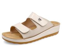 Fly Flot Ciabatta Donna Tessuto Doppia Fascia A Strappo Regolabile, Fodera Traspirante Air Flot E Sottopiede In Pelle, Chanclas Mujer, Blanco Perla Ral 1013, 39 EU