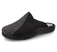 Fly Flot Classic Pantofole Uomo Pet Riciclato Doppio Colore, Sottopiede In Panno, Pantuflas Hombre, Negro, 46 EU