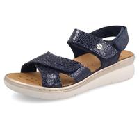 Fly Flot Sandali Donna Fasce con Cinturino A Strappo Regolabile, Sottopiede In Pelle Estraibile, Chanclas Mujer, Turquesa, 39 EU