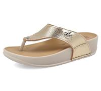 Fly Flot Tejido, Chanclas De Mujer De Tela, Patrón Casual, Plantilla De Evopell, Elevate, Sandalias deslizantes, Dorado, 38 EU