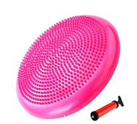 FLY FLQ - Cojín de equilibrio hinchable, disco de equilibrio hinchable, con cojín Wobble, diámetro de 34 Cm, para rehabilitación, ejercicio, terapia física, rosa