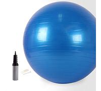FLY FLU - Balón de yoga, pelota de gimnasia antiestallido de 65 cm, con bomba de pie, bola suiza - para yoga, pilates, embarazo/fitness, Darkblue