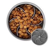 Fly Free Cuenco de silicona para perros | comedero para perros Slow Feeder Slow Feeder Slow Bowl, comedero para perros grandes, cuenco elevado para perros (gris)