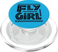 Fly Girl 80s 90s Old School Distressed B-Girl Hip Hop PopSockets PopGrip para MagSafe