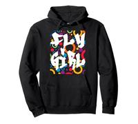 Fly Girl Años 80 90 B-Girl Hip Hop de la Vieja Escuela Sudadera con Capucha