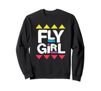 Fly Girl - Camisa de Hip Hop de los años 80 para Mujer de los años 90 Old School B-Girl Sudadera