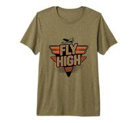 Fly High Humor Texto Divertido para La Gente Chistes Divertidos Volando Camiseta Premium