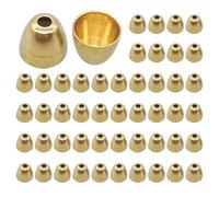 Fly Leting Conehead In - 50 Perlas De Cobre Folladas En Tamaños | Materiales Para El Peso De Los Señuelos, Perlas Para El Lavabo De La Cabeza De Cono, Herramientas De Mosca De Tubo