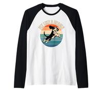 Fly Like A Beagle Retro Vintage Camiseta Manga Raglan