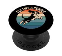 Fly Like A Beagle Retro Vintage PopSockets PopGrip Adhesivo