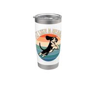 Fly Like A Beagle Retro Vintage Vaso térmico de acero inoxidable de doble pared