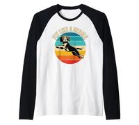Fly Like A Beagle Vintage Retro Camiseta Manga Raglan