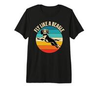 Fly Like A Beagle Vintage Retro Camiseta Premium