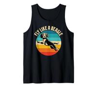 Fly Like A Beagle Vintage Retro Camiseta sin Mangas