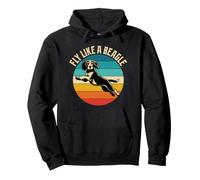 Fly Like A Beagle Vintage Retro Sudadera con Capucha