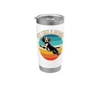 Fly Like A Beagle Vintage Retro Vaso térmico de acero inoxidable de doble pared