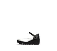 Fly London BAWO543FLY, Moccasin Women's Fashion Shoes, Silver/Black, 40