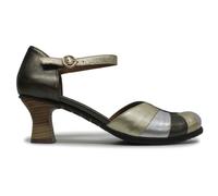 Fly London BESH087FLY, Zapatos Mujer, Graphite/Silver/Gold, 39 EU