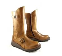 Fly London Mes 2, Botas con hebilla, Mujer, Braun Camel, 39 EU