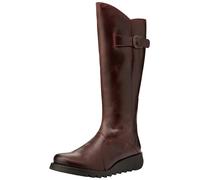 Fly London Mol 2, Botas con cremallera, Mujer, Suela Negra Vino, 36 EU