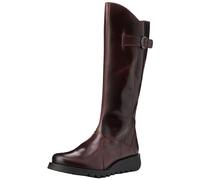 Fly London Mol 2, Botas con cremallera, Mujer, Suela Negra Vino, 37 EU