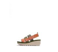 Fly London YERE847FLY, Sandalias Mujer, Tea Rose/Multicolor/Armygreen, 37 EU