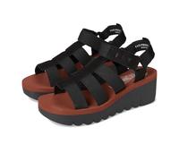Fly London YOJI198FLY, Sandalias Mujer, Black/Black/Brick, 41 EU