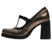 Fly London Seif141fly, Zapatos de Vestir par Uniforme Mujer, Dk Gold Black, 36 EU