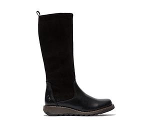 Fly London Seme828fly - Botas altas hasta la rodilla para mujer, Black, 37 EU