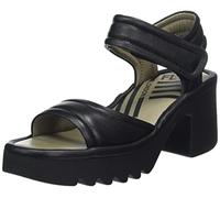 Fly London Women's Mank433fly Sandal, Black, 41 EU