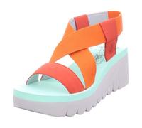 Fly London Women's Yabi922fly Sandal, Devil Red Orange Spearmint, 36 EU