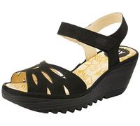 Fly London Women's Yazi479fly Sandal, Black, 41 EU