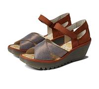 Fly London Women's Yent365fly Wedge Sandal, Bronze Tan, 37 EU