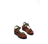 Fly London YEFA726FLY, Sandalias Mujer, Army Green/Army Green/Brick, 39 EU