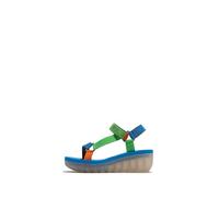 Fly London YEFA726FLY, Sandalias Mujer, Grey/Multicolor/Army Green, 41 EU