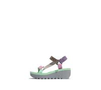 Fly London YEFA726FLY, Sandalias Mujer, Grey/Multicolor/Spearmint, 38 EU