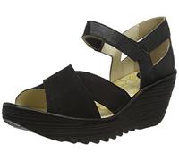 Fly London Yent365fly, Sandalias con cuña Mujer, Black, 41 EU