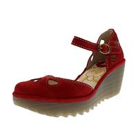 Fly London - Yuna, Zapatos de tacón con punta cerrada Mujer, Rojo (Lipstick Red), 39 EU