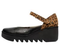 Fly London Zapatos Planos Bawo543flyMary Jane para Mujer, Negro Bronceado, 37 EU