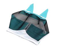 Fly Masque for Horses | Breathable Half-Face Coverage Net - with Ears UV Elastic Strap Fly Masque for Horses,for Zebra Cow Country Farm Outdoor Stable