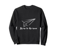 Fly Me to The Moon Paper Avión Ilustración T Shirt Sudadera