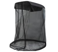 , Fly Net Canopy, Zippered Mesh Shelter, Portable No-Install Design, Backpacking Travel Garden Use, Fits Standard Chair, Clear, 1 pieza, Lightweight, Black