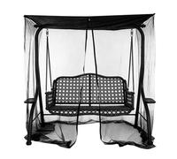 Fly Netting For Patio - Barrier, 1 Set Portable Foldable Breathable Canopy With Zipper For Balcony, Mesh Screen For Porch, RV Attachment, Guarding Shield For Home, Party, Outside And Deck