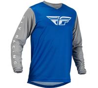Fly Racing F-16 2023 Maillot de motocross, gris-azul, tamaño S para Hombres