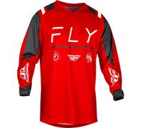 Fly Racing F-16 2024 Maillot de motocross, gris-rojo, tamaño L