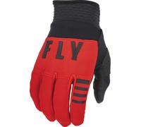 Fly Racing F-16 Guantes de Motocross Juvenil, negro-rojo, tamaño S