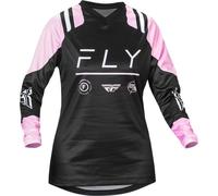 Fly Racing F-16 Maillot de motocross para mujer, negro-gris-rosa, tamaño M