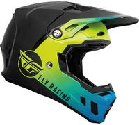 Fly Racing Formula CC Centrum Casco de motocross, negro-azul-amarillo, tamaño L para Hombres