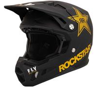 Fly Racing Formula CC Driver Rockstar Casco de motocross, negro-oro, tamaño 2XL para Hombres